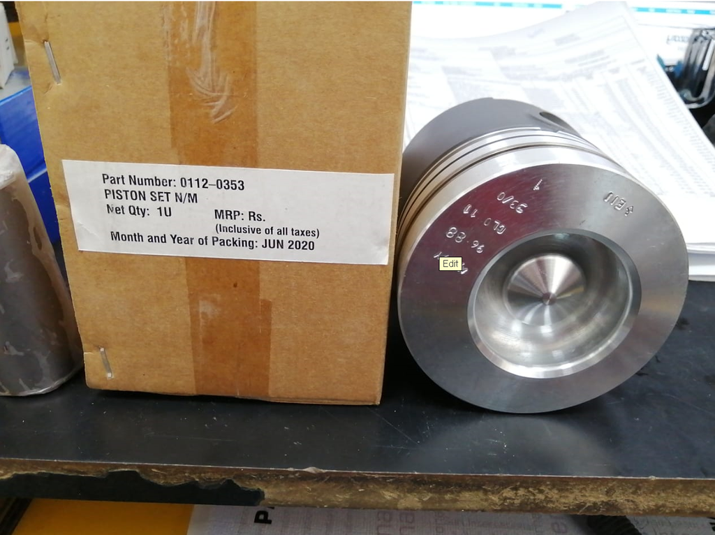 PISTON WITH PIN & LOCK 97MM OLD MODEL