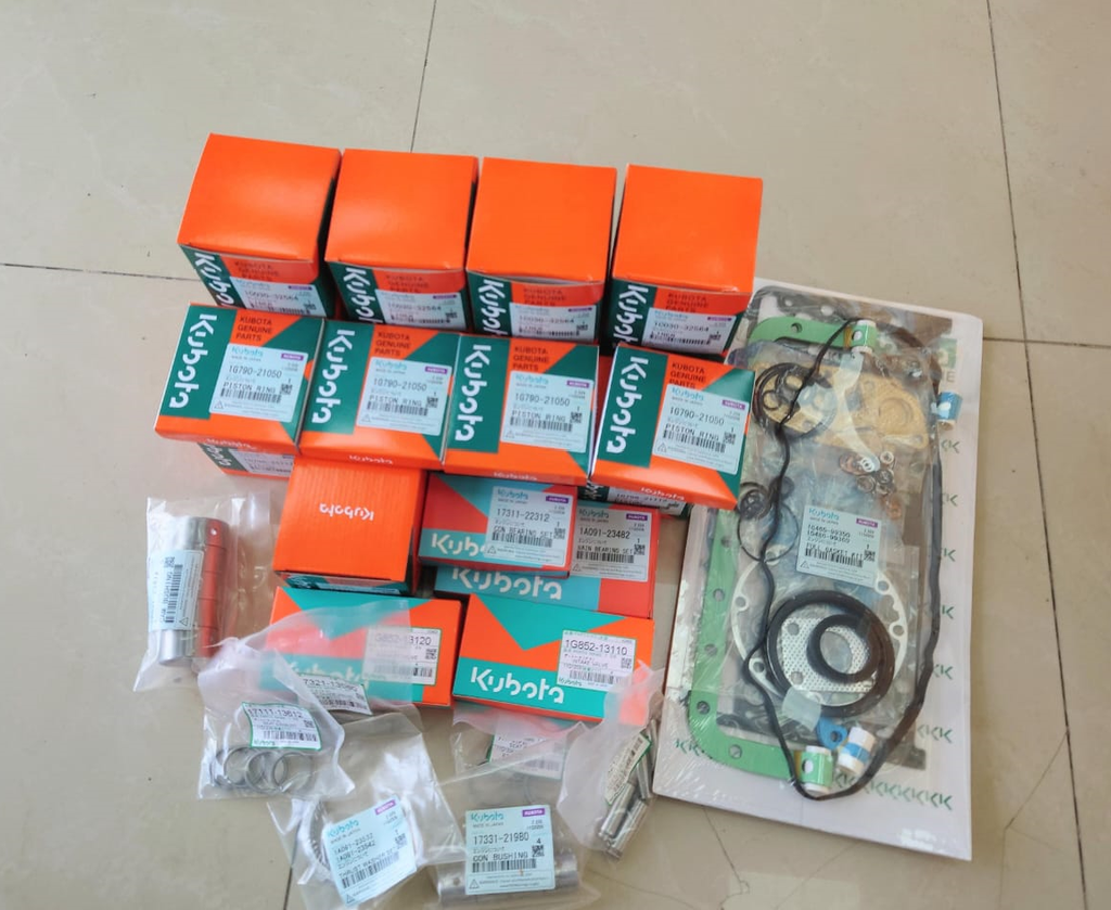 ENGINE OVERHOUL KIT  PISTON RING LINER, CONROD BUSH, INSERT VALVE GUIDE, THRUST WASHER, MAIN BEARING, CONROD BEARING, CRANK BUSH, OIL PUMP, FULL GASKET